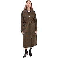 Theory Women's Faux Fur Peacoat, Light Cocoa, Tan, S at